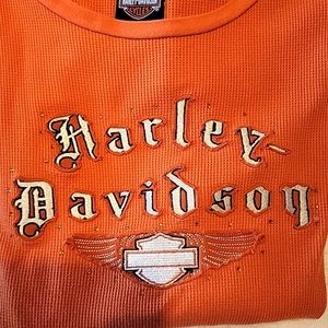 Ladies Harley-Davidson Orange longsleeve Thermo, High Country HD logo, Sz Large